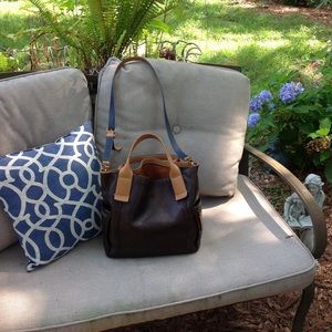 Amazing FOSSIL leather crossbody bag